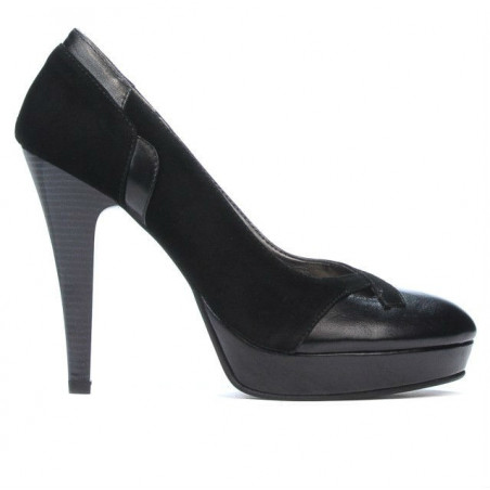 Eleganckie buty damskie 1092-1 czarna antylopa
