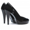 Eleganckie buty damskie 1092-1 czarna antylopa