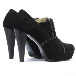 Eleganckie damskie buty 1091 czarny zamsz