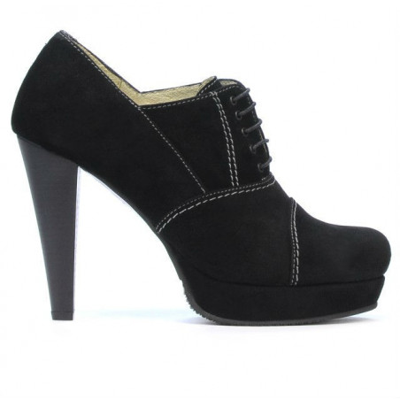 Eleganckie damskie buty 1091 czarny zamsz