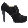 Eleganckie damskie buty 1091 czarny zamsz