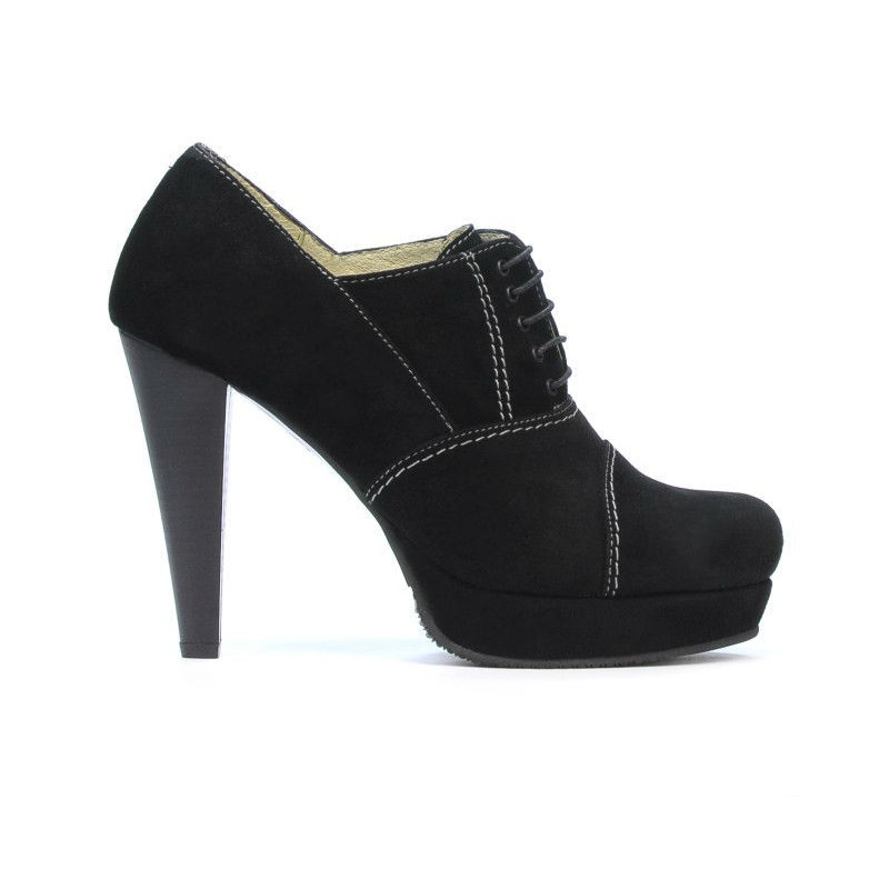 Eleganckie damskie buty 1091 czarny zamsz