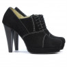 Eleganckie damskie buty 1091 czarny zamsz