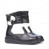 Buty dla małych dzieci 20c czarno-białe