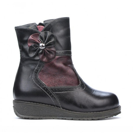 Buty dziecięce 20c czarne+bordowa