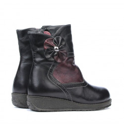 Buty dziecięce 20c czarne+bordowa