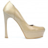 Eleganckie buty damskie 1212 lakierowane beżowe