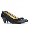 Eleganckie buty damskie 1064 czarny+czarny antilopa
