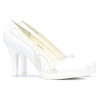 Eleganckie buty damskie 1208pl biało kombinowane