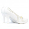 Eleganckie buty damskie 1208pl biało kombinowane