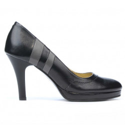 Eleganckie buty damskie 1086 czarne+szare