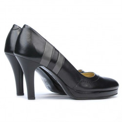 Eleganckie buty damskie 1086 czarne+szare