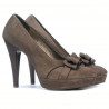 Eleganckie buty damskie 1095-1 capuccino antylopa