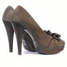 Eleganckie buty damskie 1095-1 capuccino antylopa