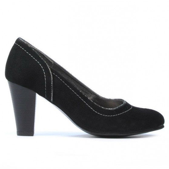 Eleganckie damskie buty 1205 czarny zamsz