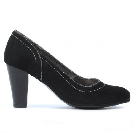 Eleganckie damskie buty 1205 czarny zamsz