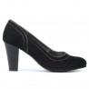 Eleganckie damskie buty 1205 czarny zamsz