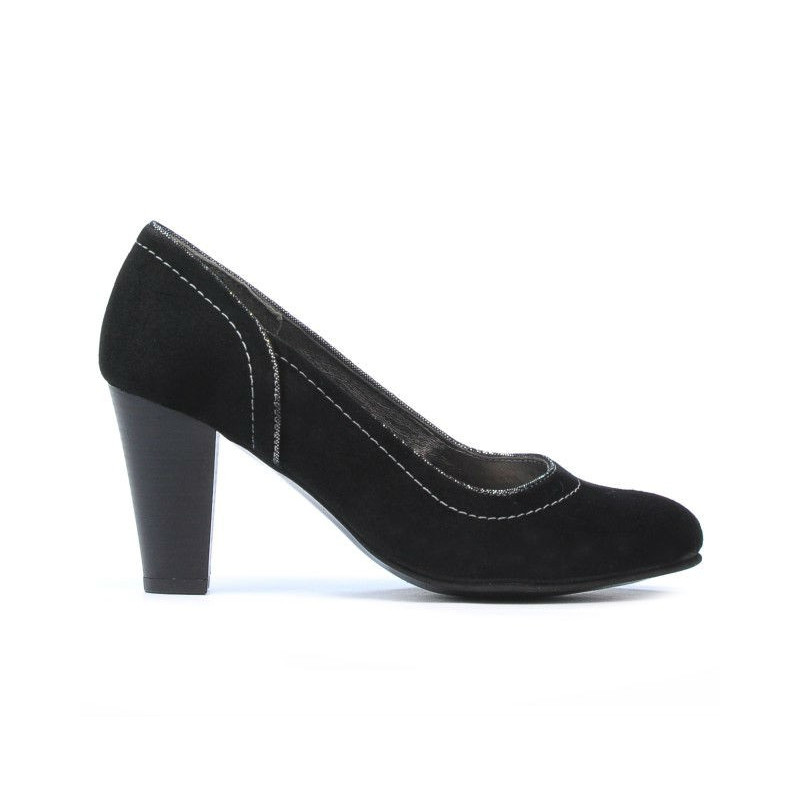 Eleganckie damskie buty 1205 czarny zamsz