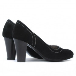 Eleganckie damskie buty 1205 czarny zamsz