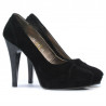 Damskie eleganckie buty 1082-1 czarne antylopa