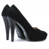 Damskie eleganckie buty 1082-1 czarne antylopa