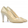 Eleganckie buty damskie 1218 lakier beżowy