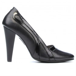 Eleganckie buty damskie 1208 czarne+lakierowane czarne