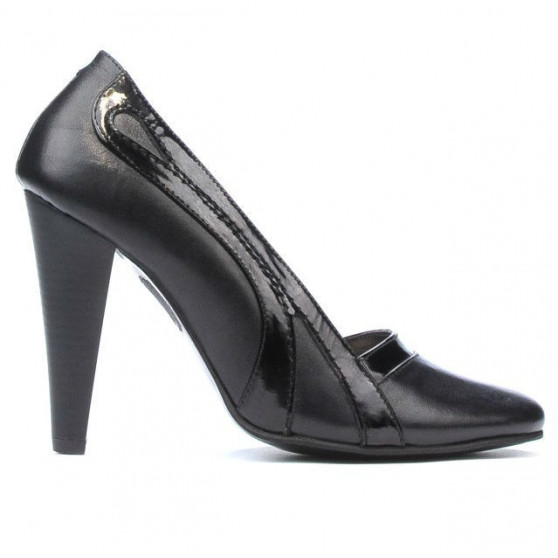 Eleganckie buty damskie 1208 czarne+lakierowane czarne