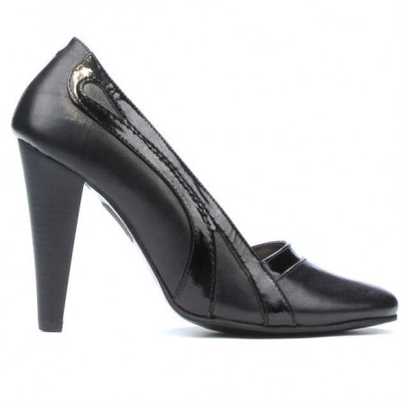 Eleganckie buty damskie 1208 czarne+lakierowane czarne