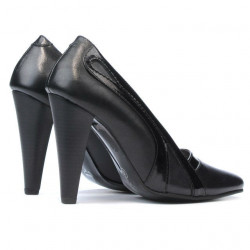 Eleganckie buty damskie 1208 czarne+lakierowane czarne