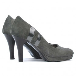 Eleganckie damskie buty 1086 szary antilop