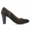 Eleganckie damskie buty 1205 w kolorze brązowym zamsz