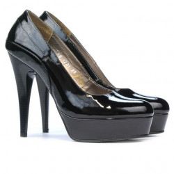 Eleganckie buty damskie 1201 lakierowane czarne