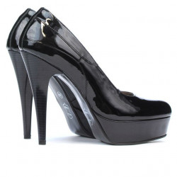 Eleganckie buty damskie 1201 lakierowane czarne