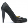 Eleganckie damskie buty 1040 czarne satynowe