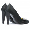 Eleganckie damskie buty 1040 czarne satynowe