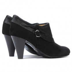 Eleganckie buty damskie 1089 czarne zamszowe