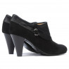 Eleganckie buty damskie 1089 czarne zamszowe