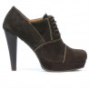 Eleganckie buty damskie 1091 brązowe zamszowe