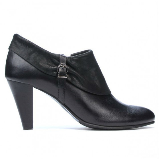 Eleganckie buty damskie 1089 czarne kombinowane