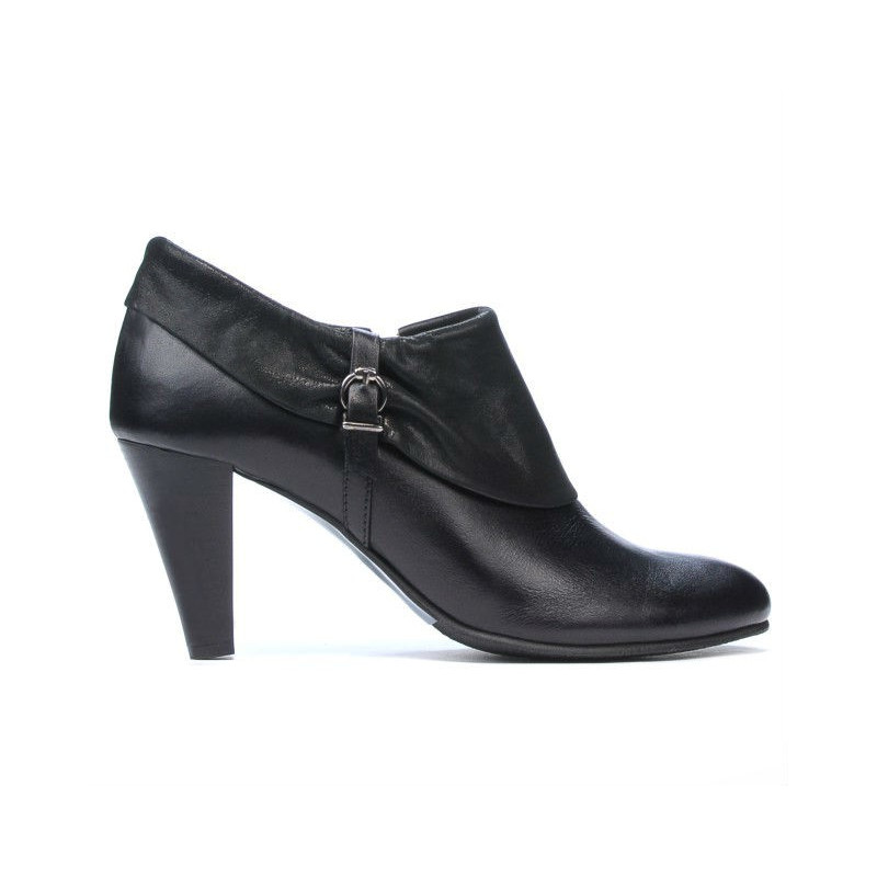 Eleganckie buty damskie 1089 czarne kombinowane