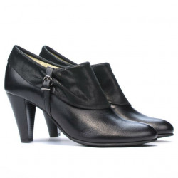 Eleganckie buty damskie 1089 czarne kombinowane