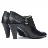Eleganckie buty damskie 1089 czarne kombinowane