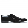 Eleganckie buty męskie 796 czarny welur