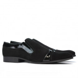 Eleganckie buty męskie 796 czarny welur