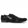 Eleganckie buty męskie 796 czarny welur
