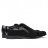 Eleganckie buty męskie 796 czarny welur