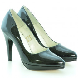 Eleganckie damskie buty 1233 lakierowane czarne