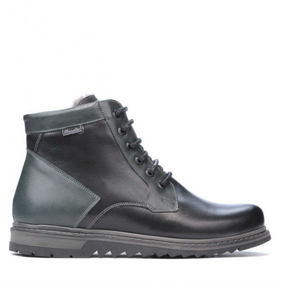 Buty męskie 497 czarne+szare