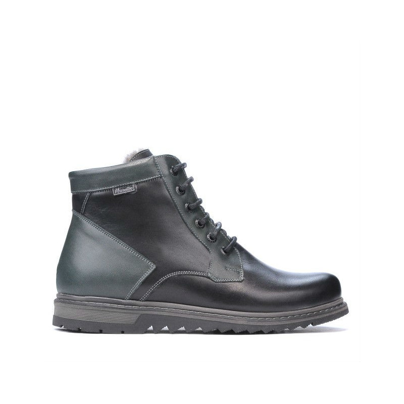 Buty męskie 497 czarne+szare